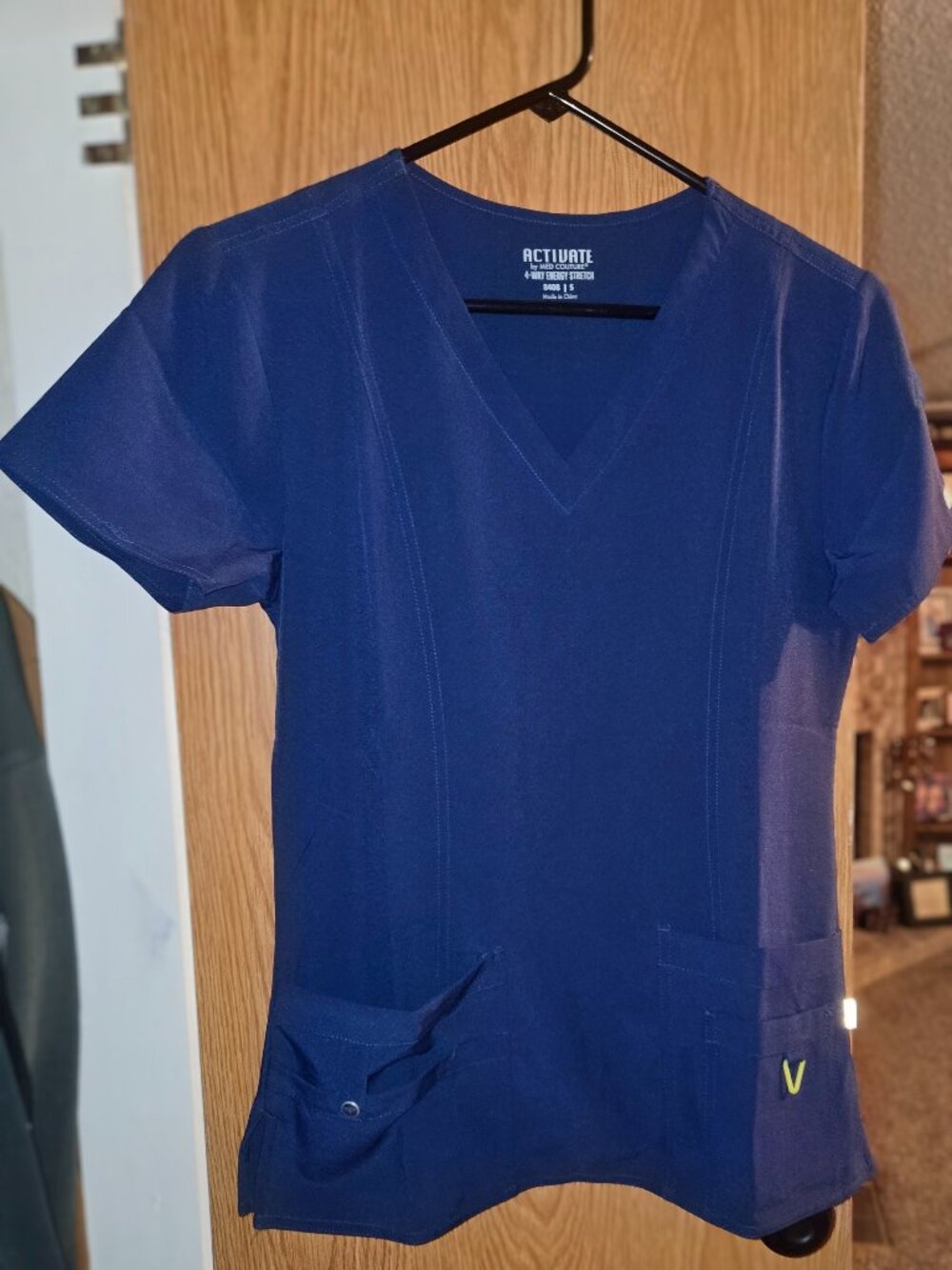 Activate women's scrub top and bottom, navy